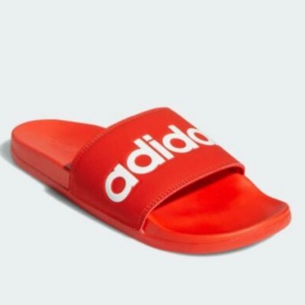 New Adidas Adilette Comfort Slides Sz 12 (Red)